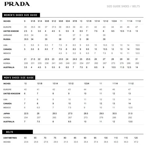 prada 52 size|Prada size chart men.